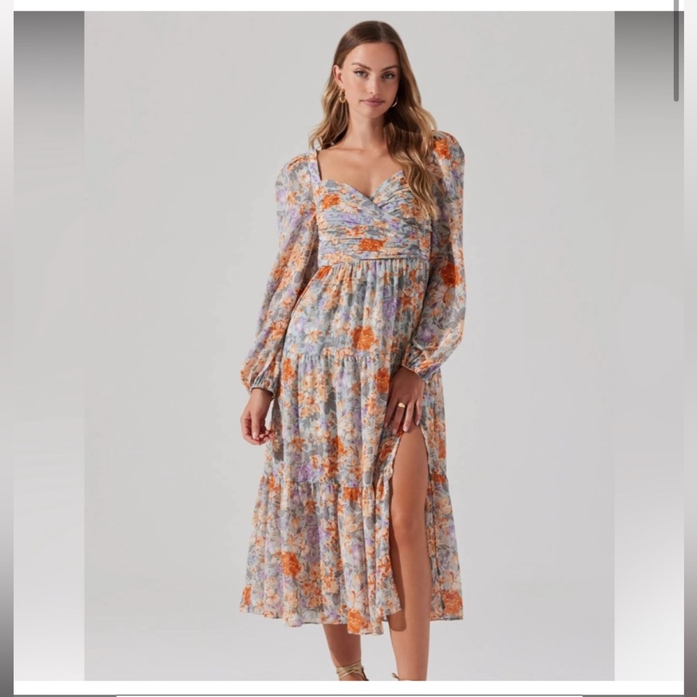 Astr Floral Long Sleeve Dress - Picture 3 of 5